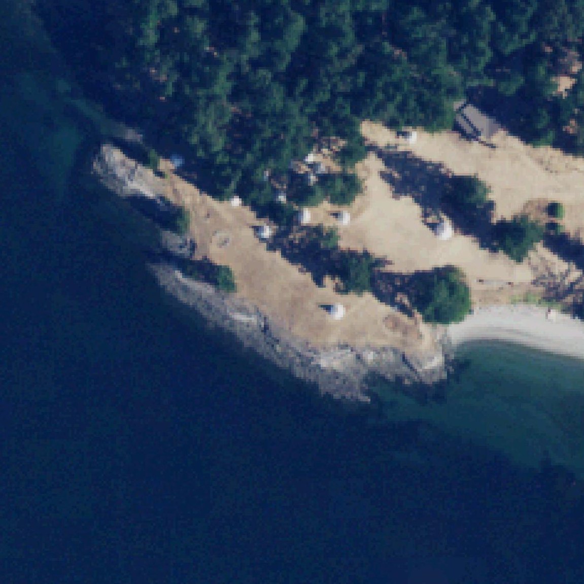 Aerial map of Haida Canoe Cove