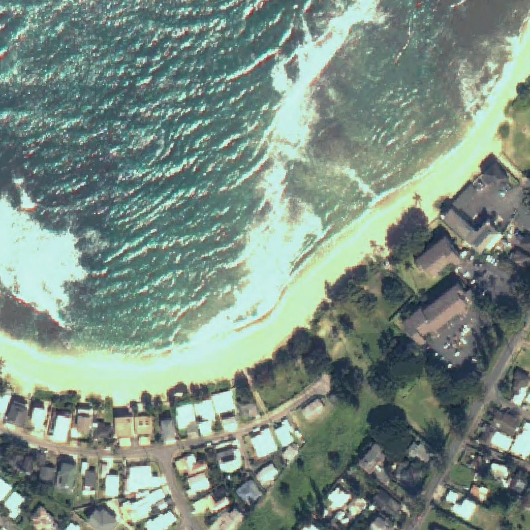 Aerial map of Haleʻiwa Beach