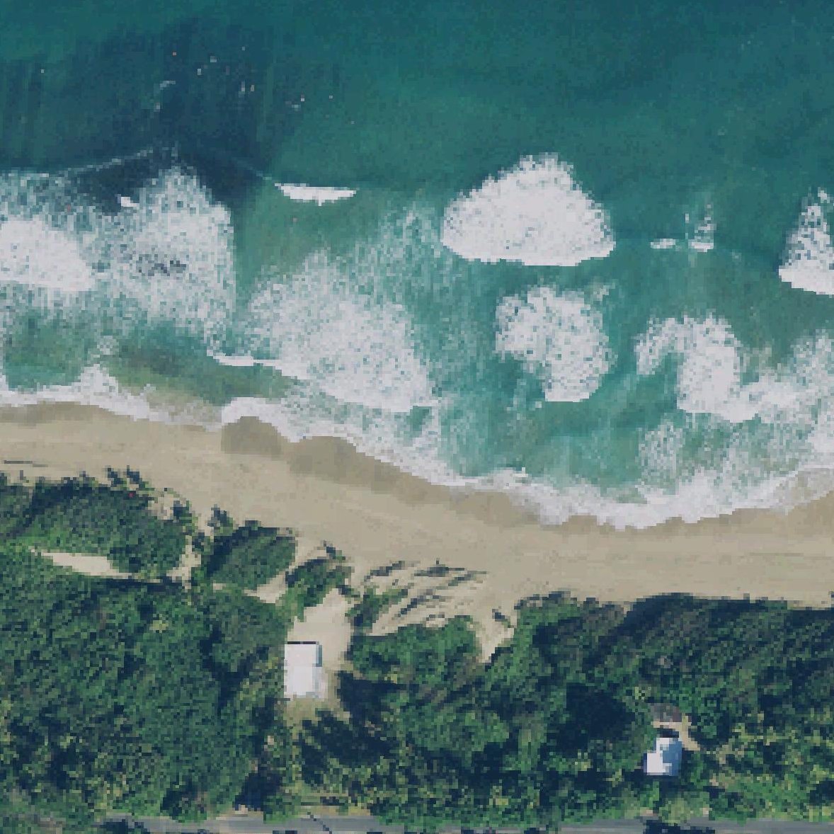 Aerial map of Hallows Surf Beach