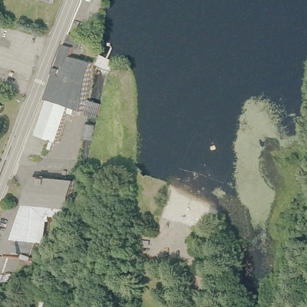 Aerial map of Halls Pond Beach