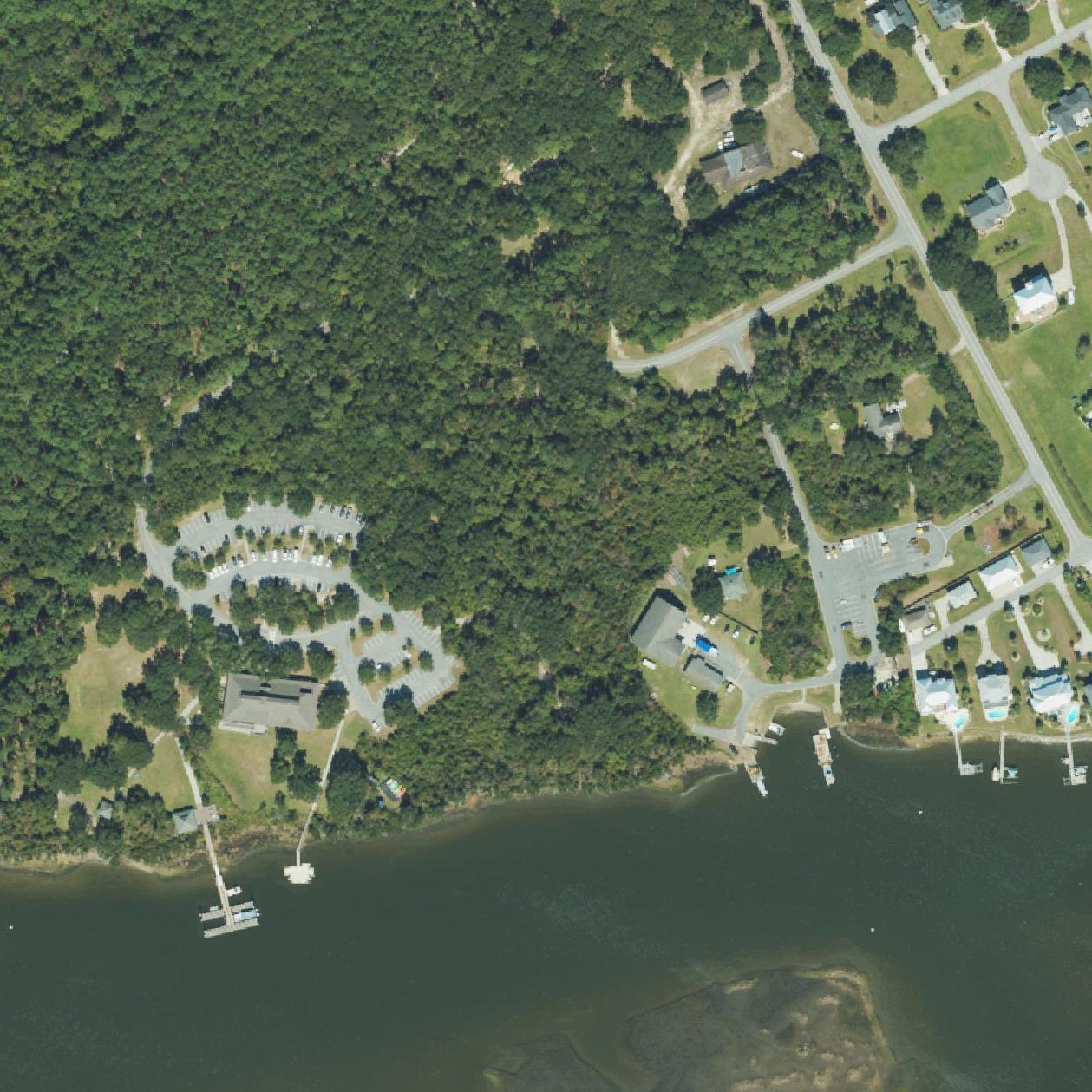 Aerial map of Hammocks Beach State Park