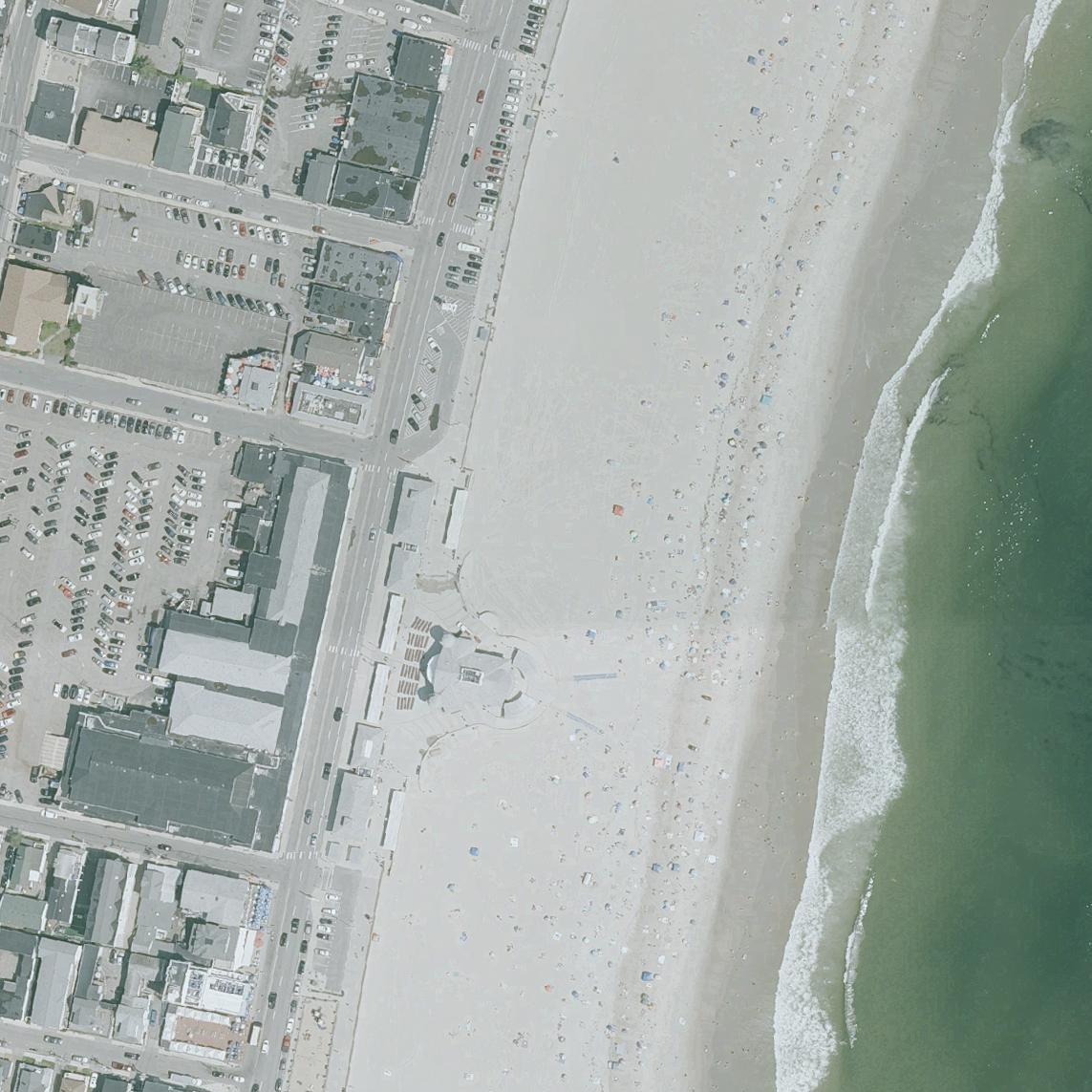 Aerial map of Hampton Beach Master Sand Sculpting Classic