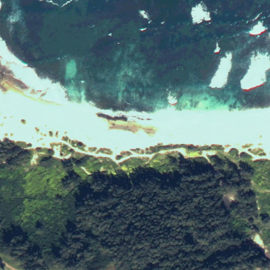 Aerial map of Hanaka‘ilio Beach