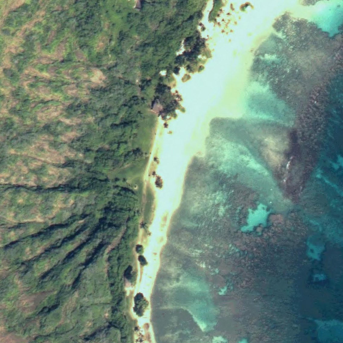 Aerial map of Hanauma Beach