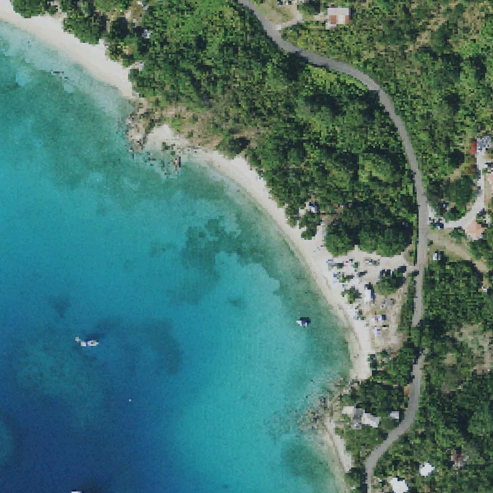 Aerial map of Hansen Bay Beach