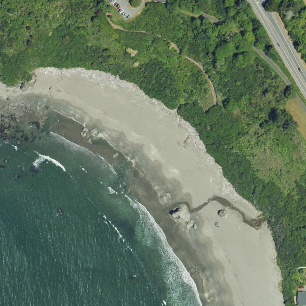 Aerial map of Harris Beach