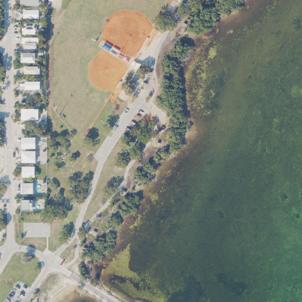 Aerial map of Harry Harris Beach and Park