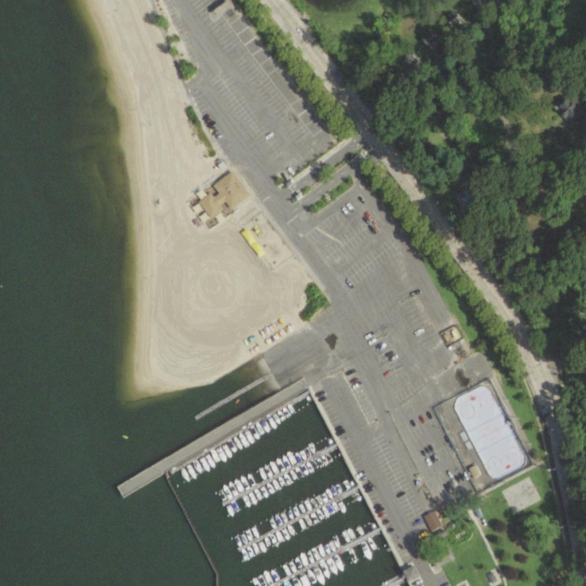 Aerial map of Harry Tappen Beach - Town of Oyster Bay