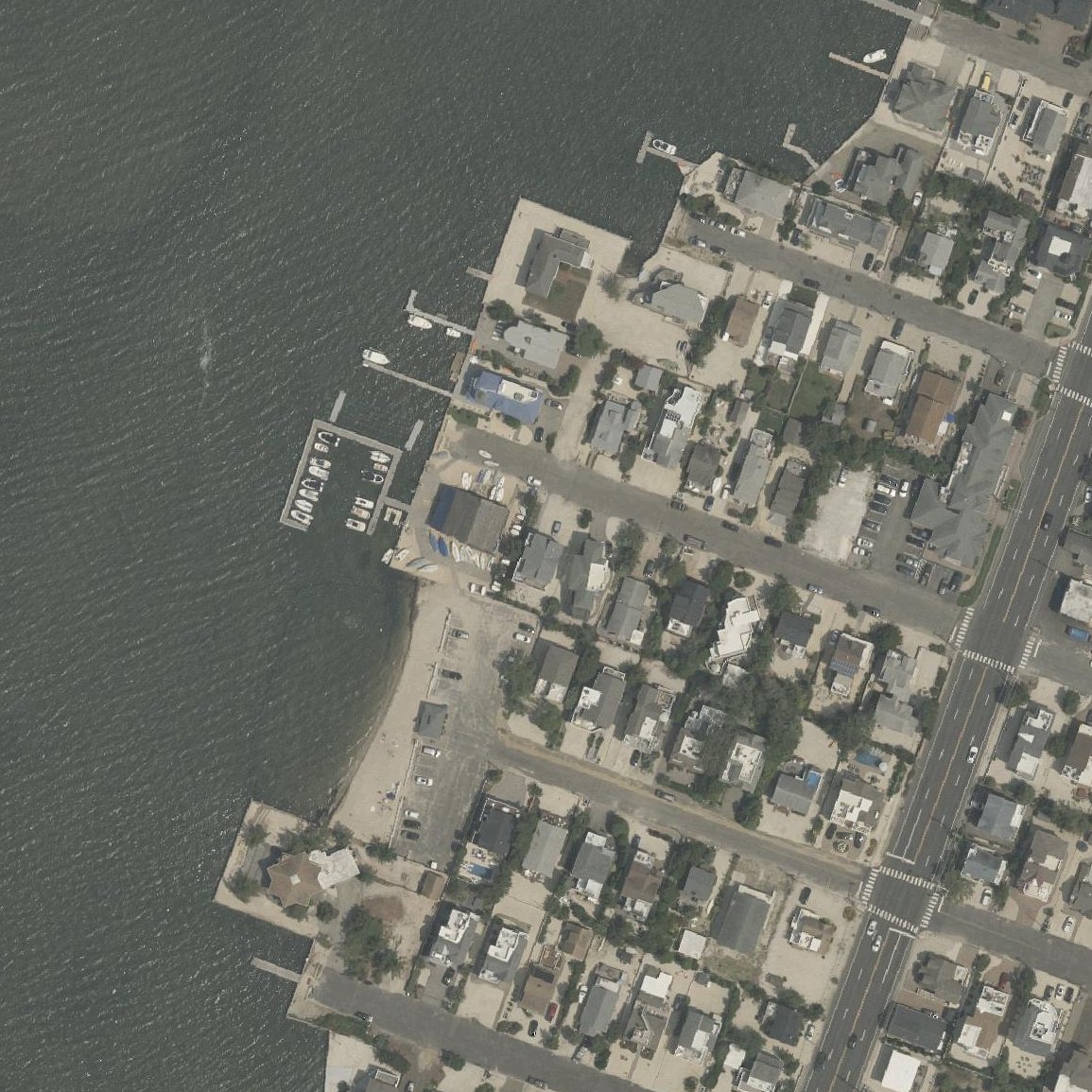Aerial map of Harvey Cedars Bay Beach