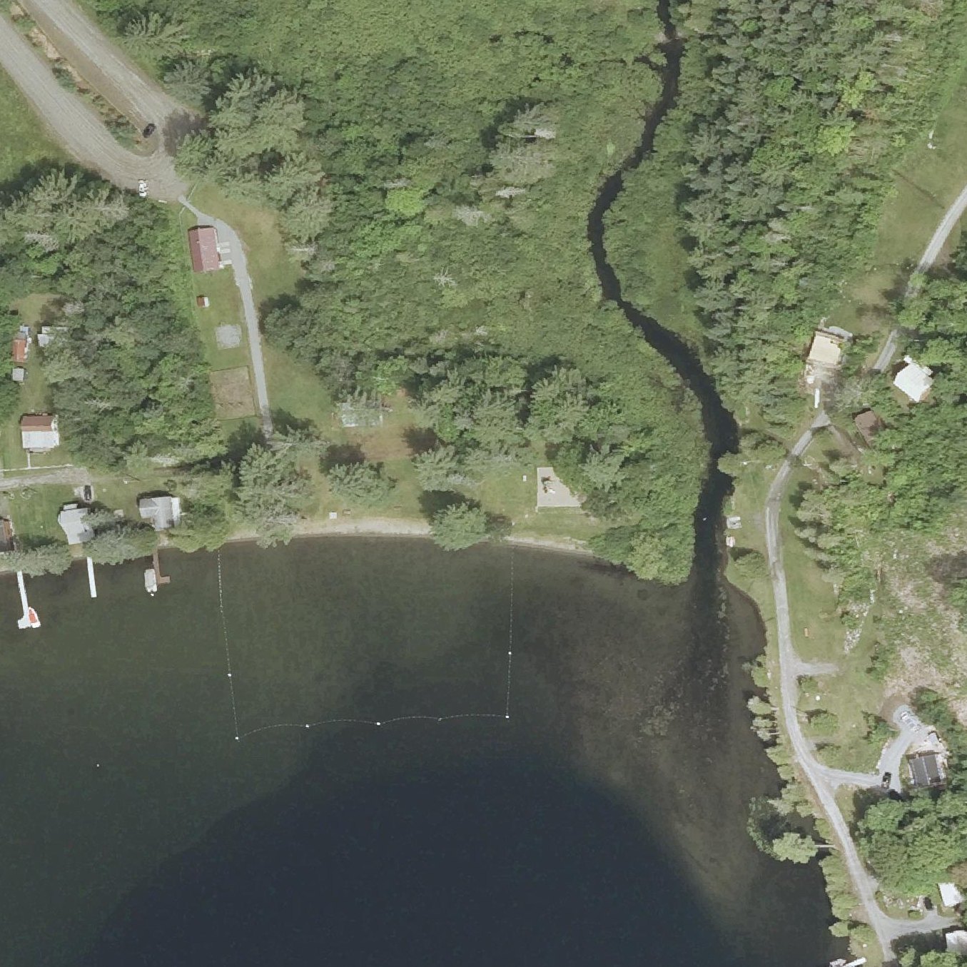 Aerial map of Harvey's Lake Beach