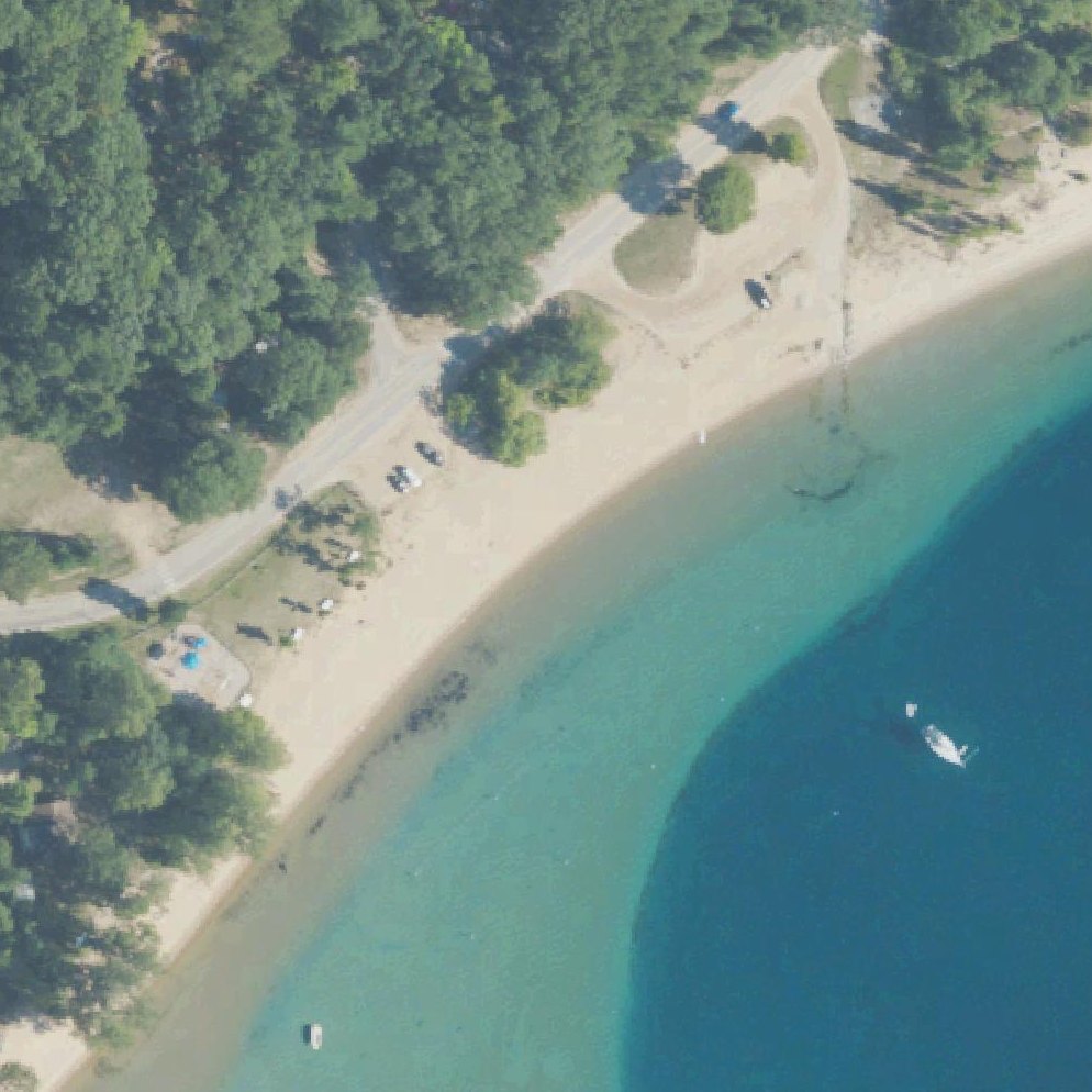 Aerial map of Haserot Beach