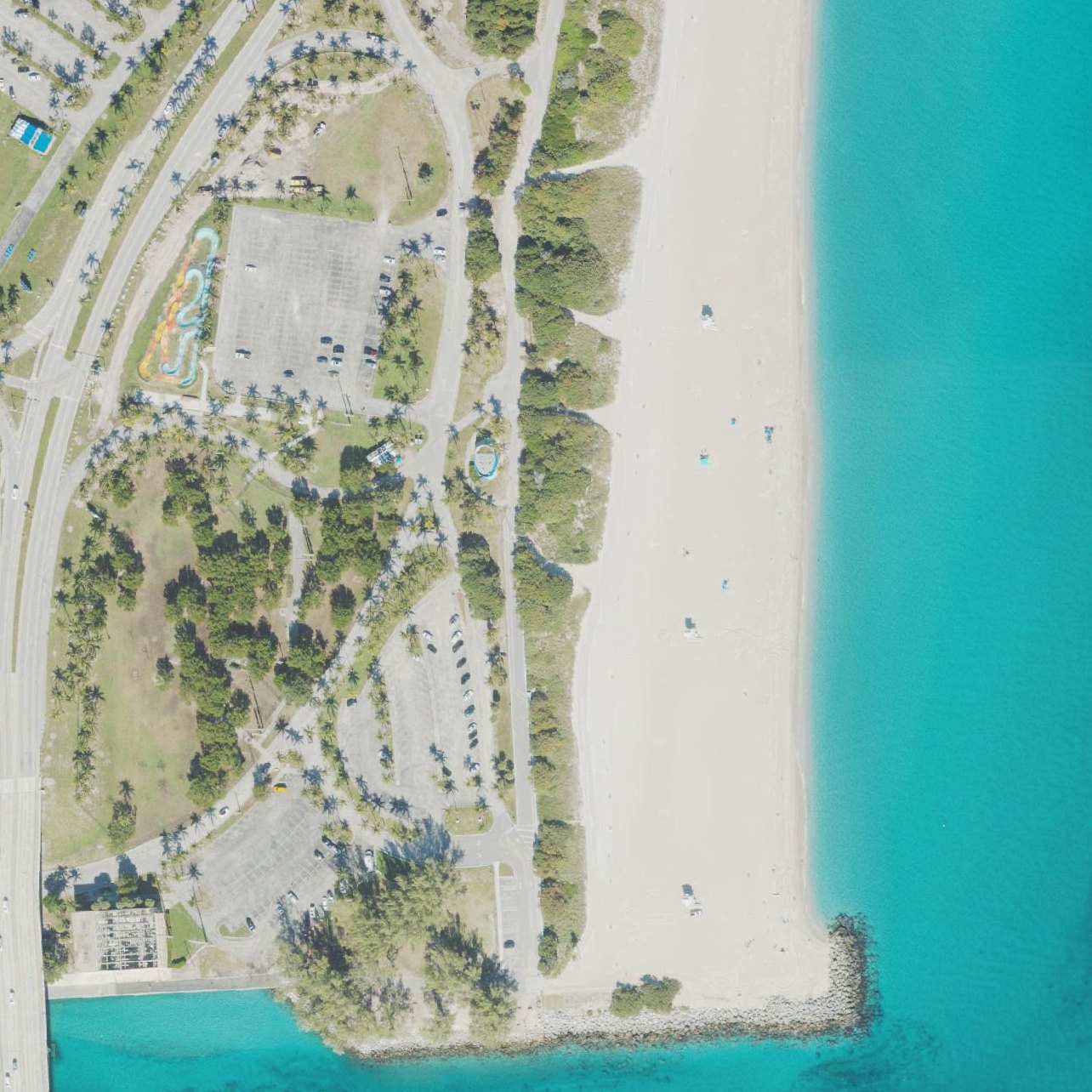 Aerial map of Haulover Dog Beach