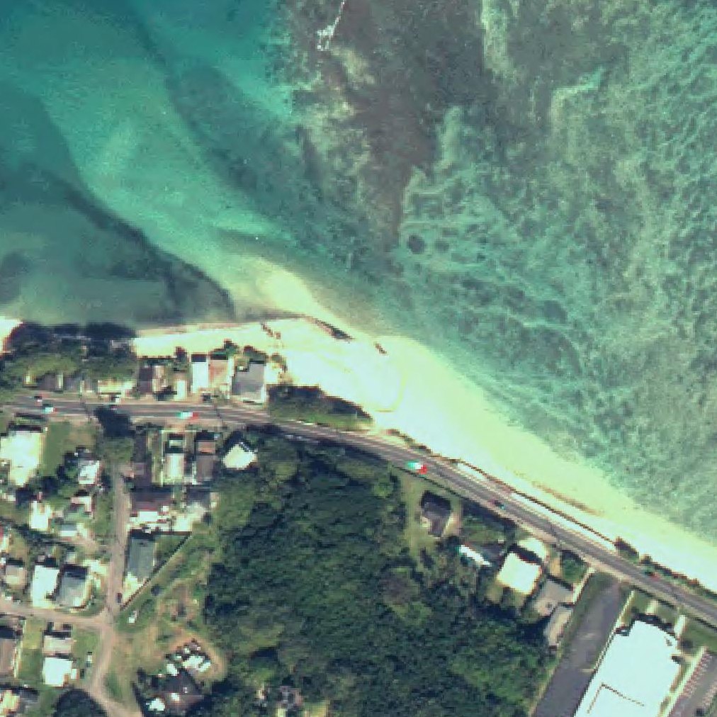 Aerial map of Hauula Beach