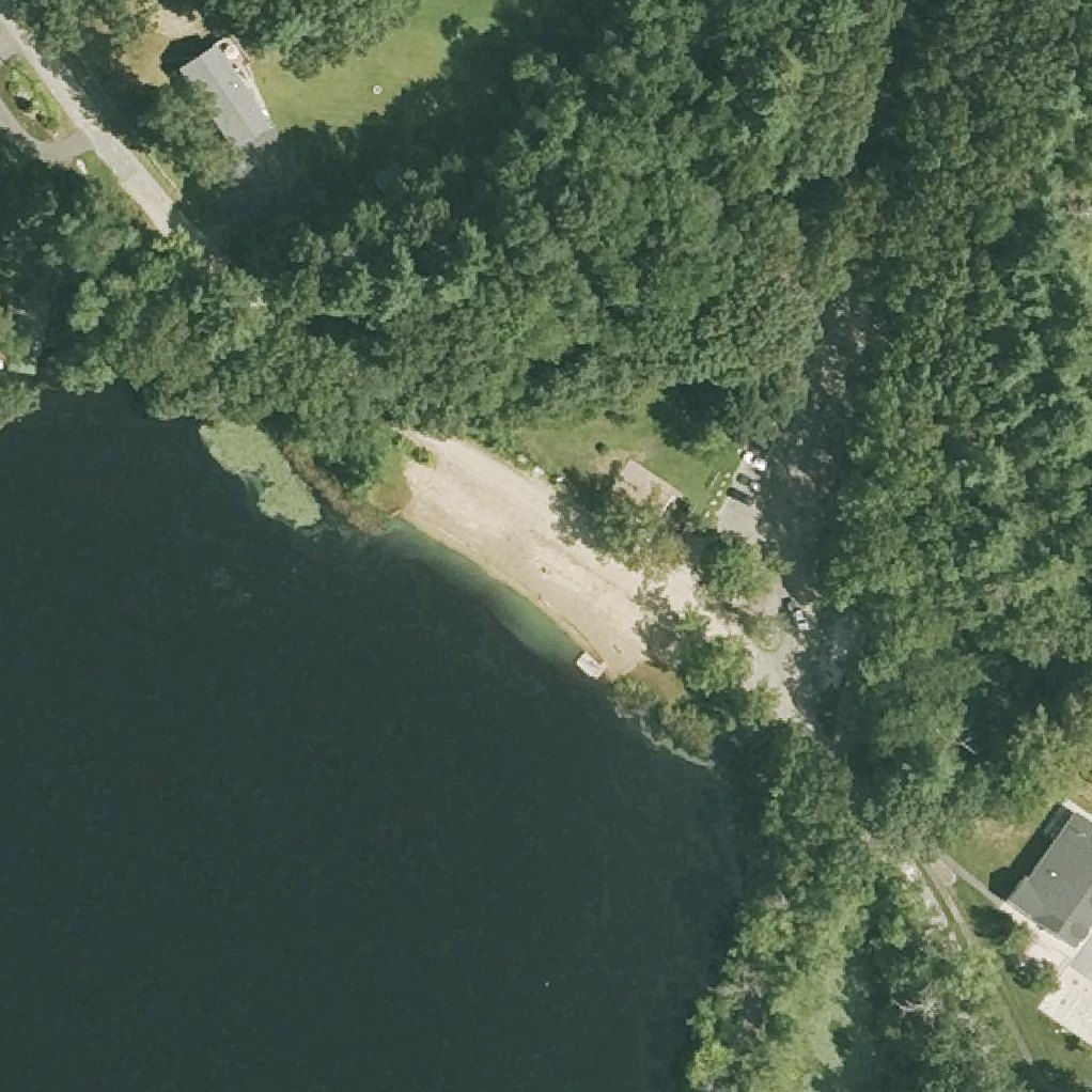 Aerial map of Heart Pond Beach