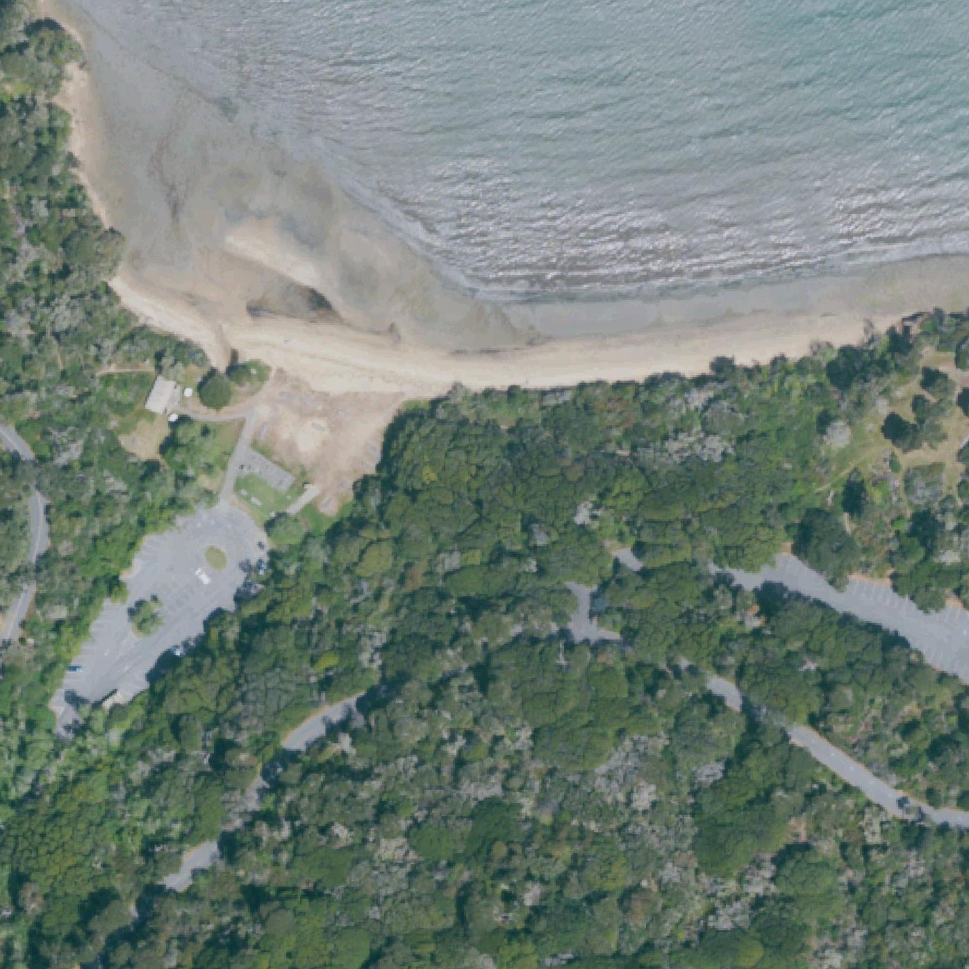 Aerial map of Hearts Desire Beach