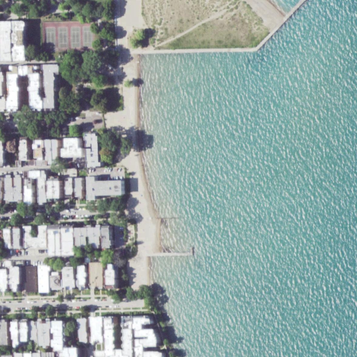 Aerial map of Helen Doria Beach