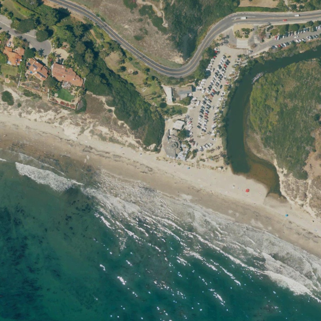 Aerial map of Hendrys Beach