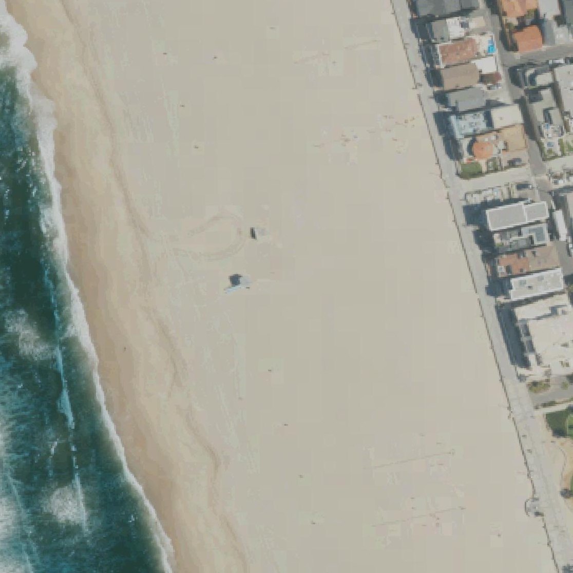 Aerial map of Hermosa City Beach