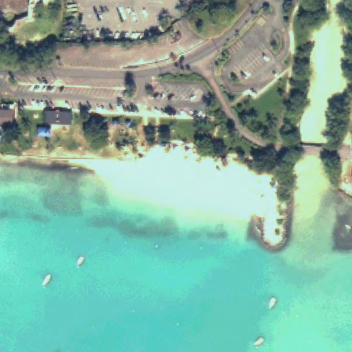 Aerial map of Hickam Beach