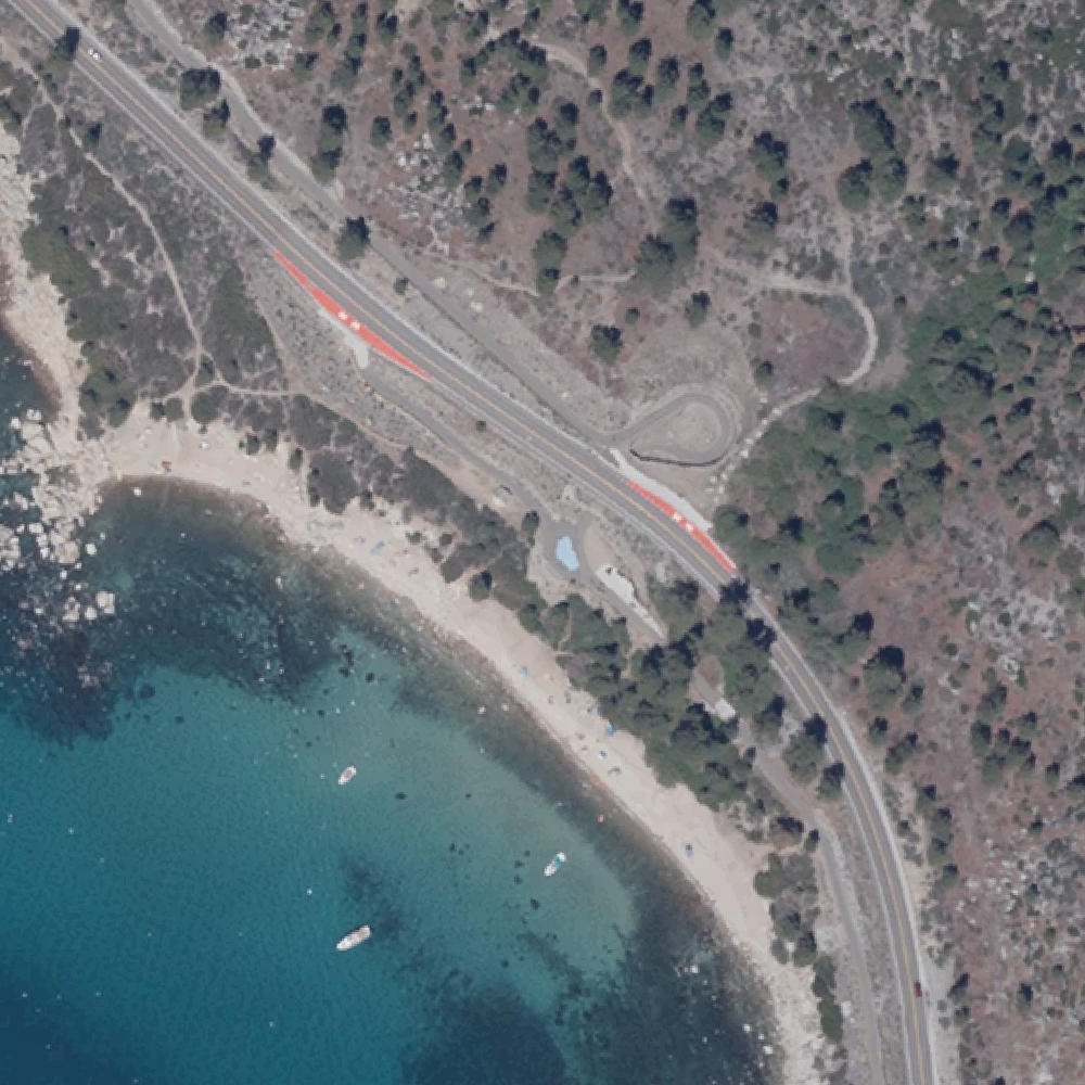Aerial map of Hidden Beach