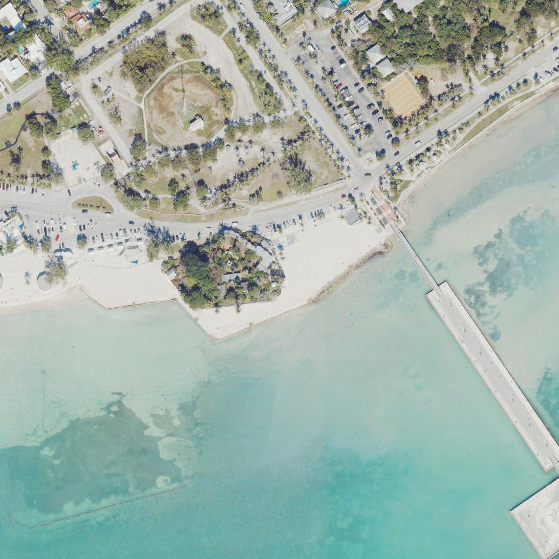 Aerial map of Higgs Beach