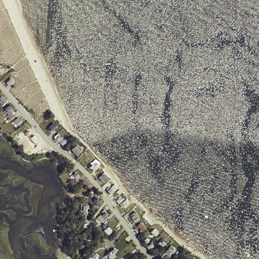 Aerial map of Hills Beach