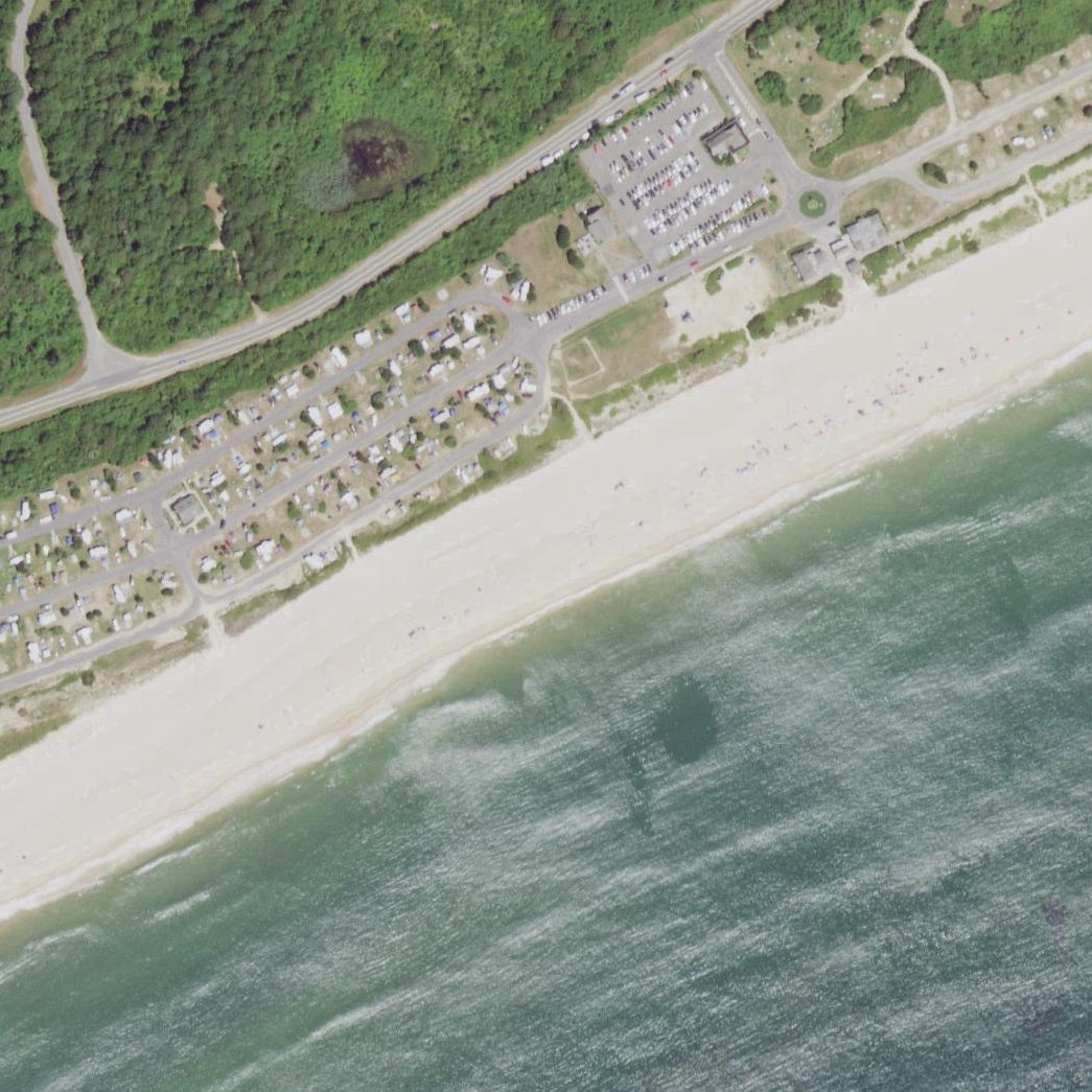 Aerial map of Hither Hills Beach