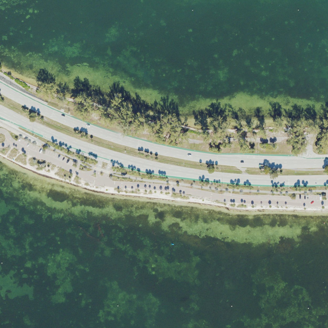 Aerial map of Hobie Island Beach