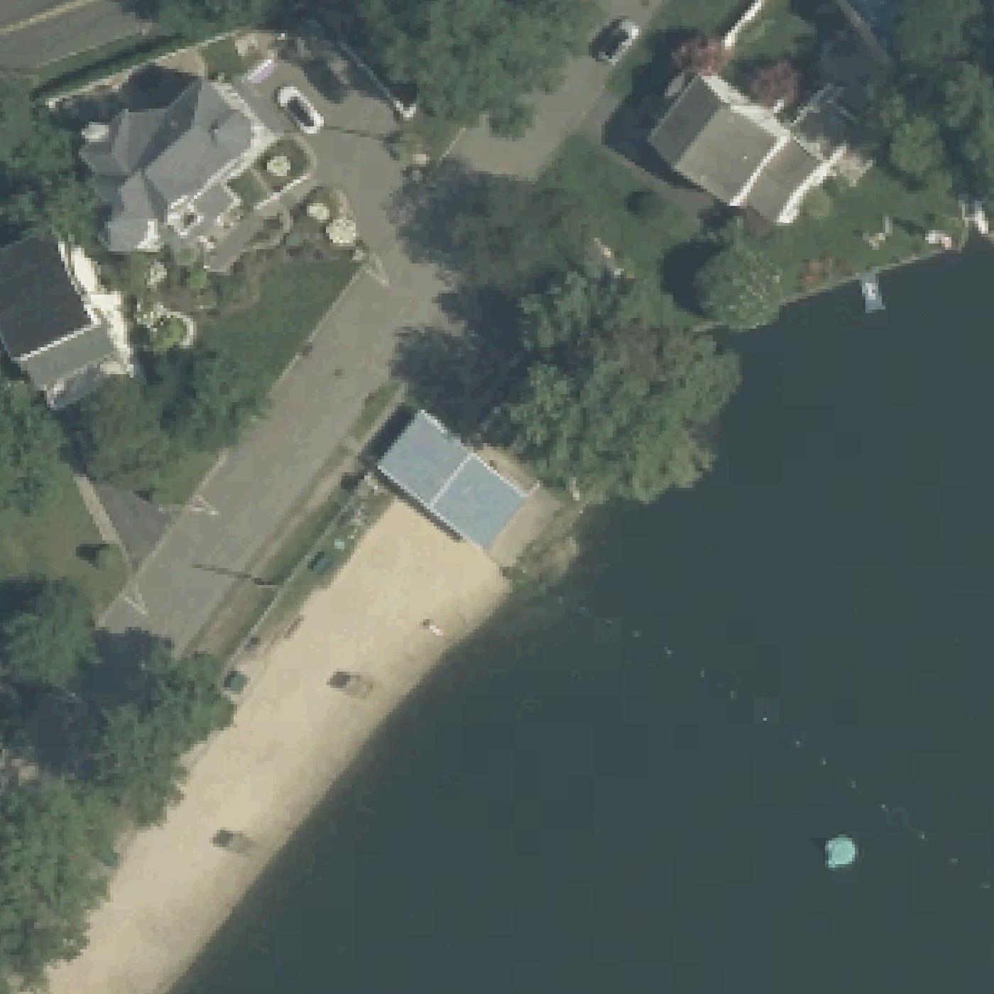 Aerial map of Hoffman Beach at Lake Parsippany