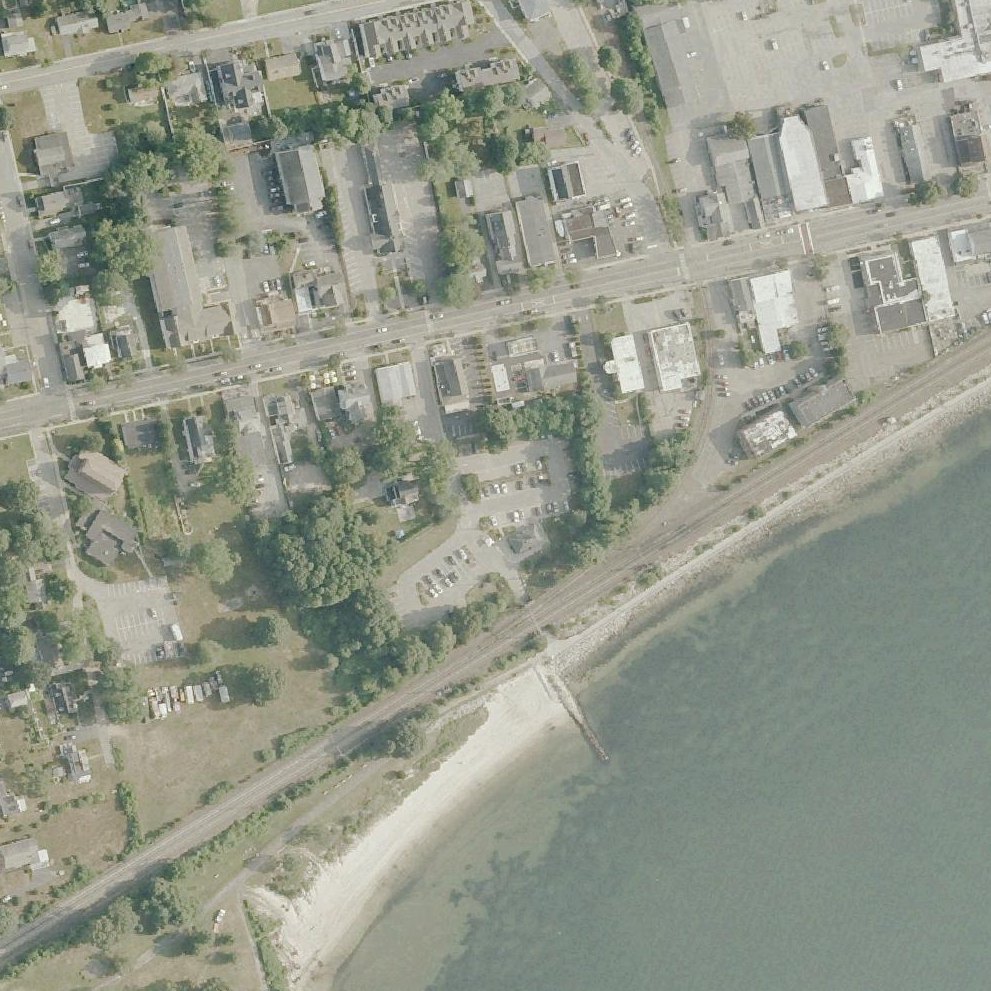 Aerial map of Hole In The Wall Beach