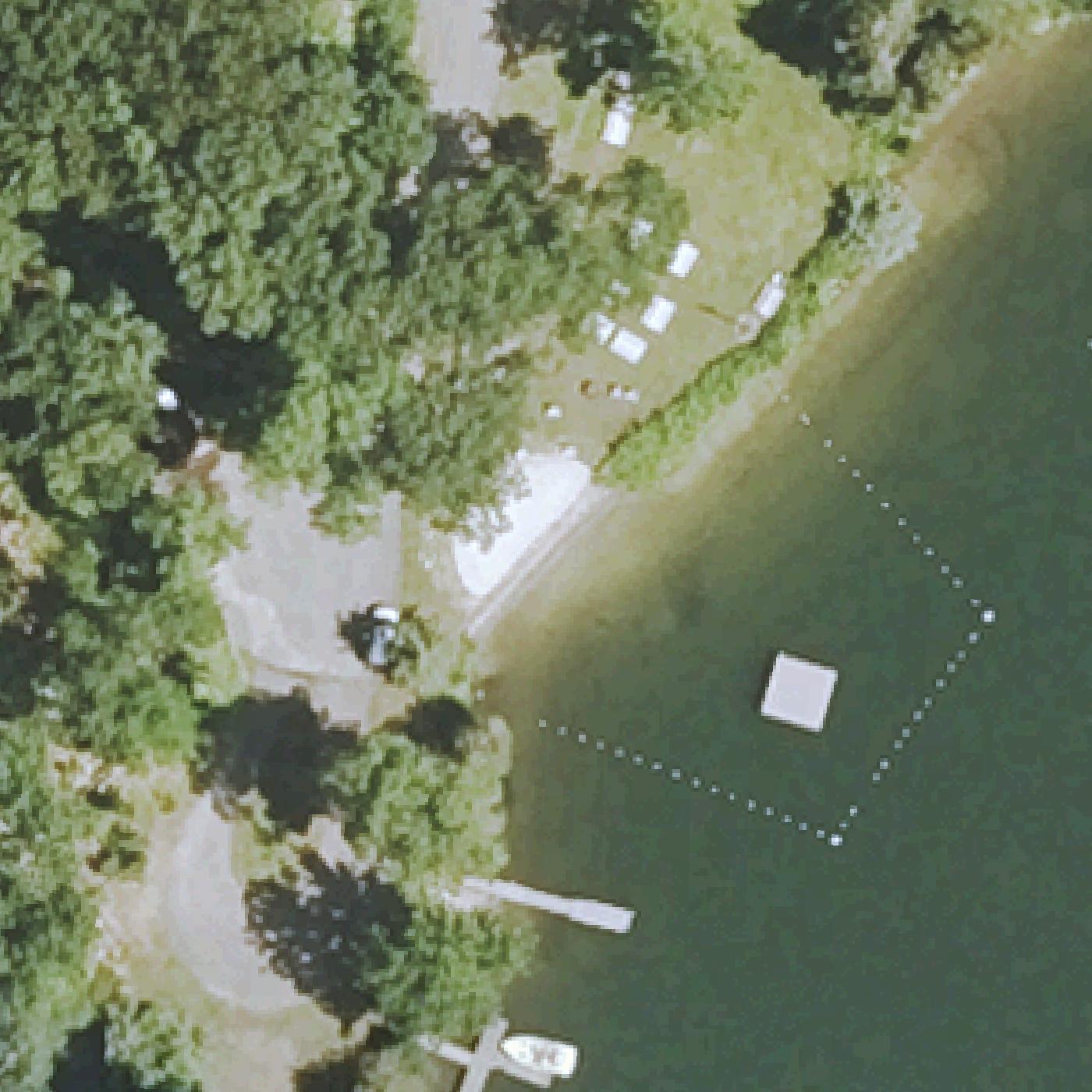 Aerial map of Holiday Point Community Beach