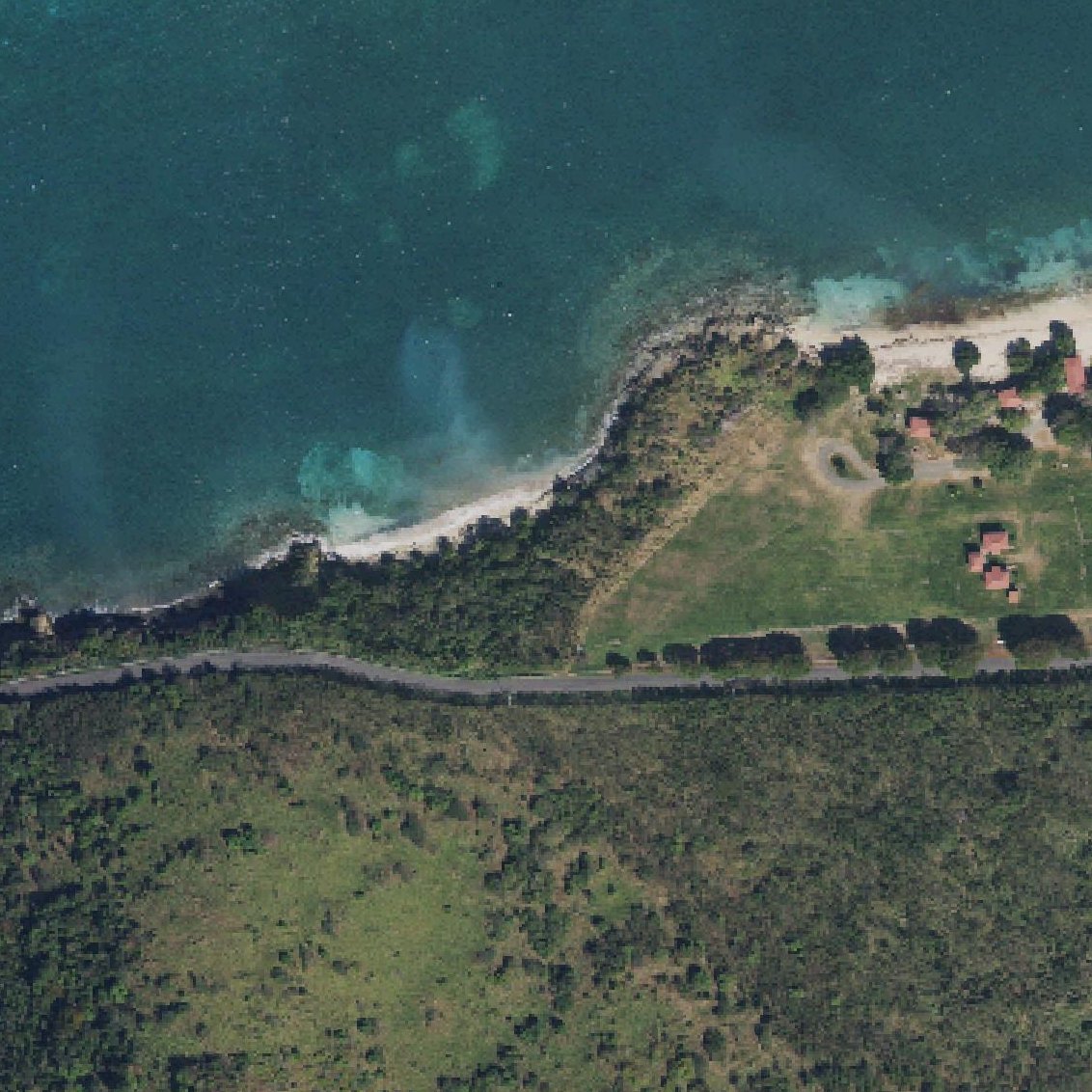 Aerial map of Hollingsworth Beach