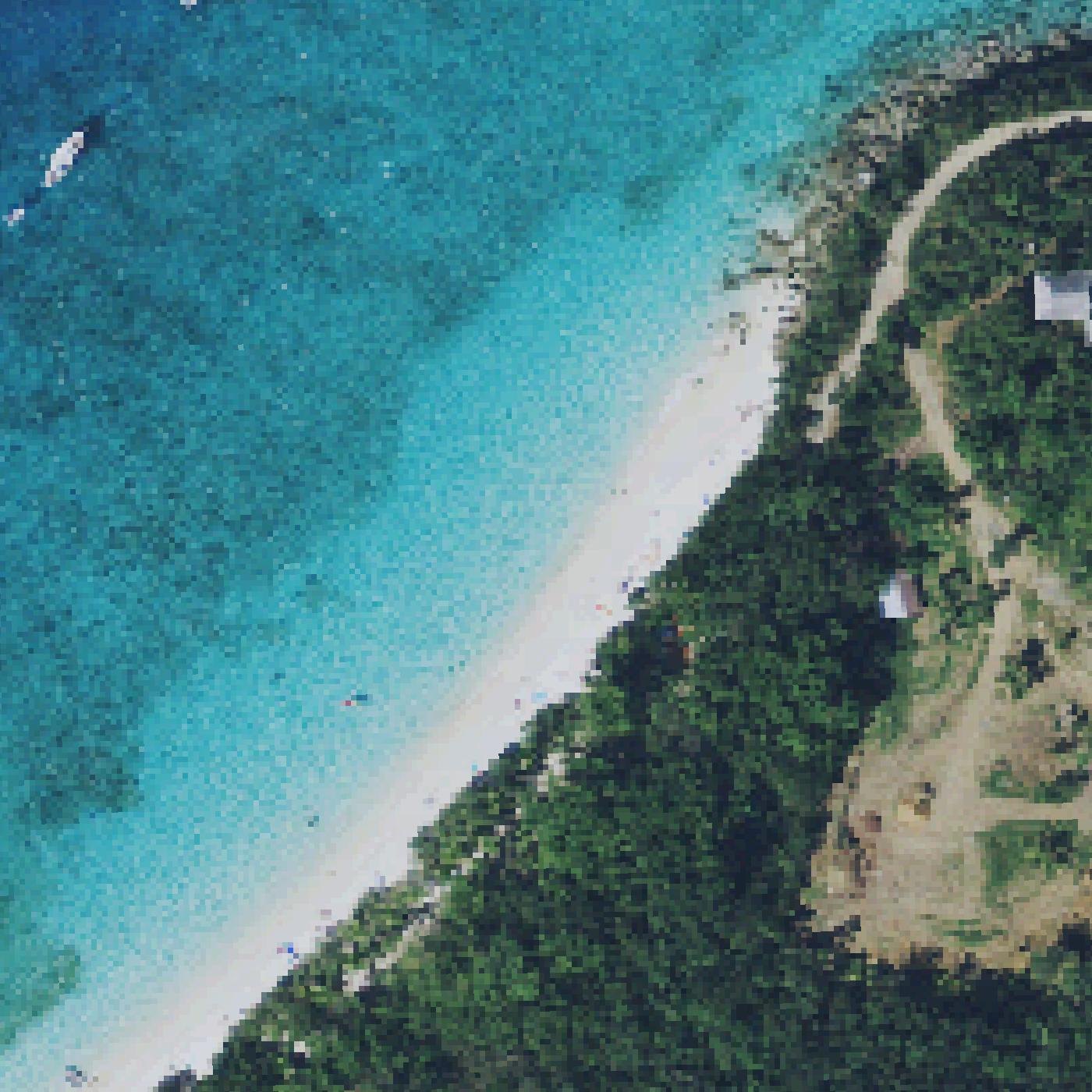 Aerial map of Honeymoon Beach