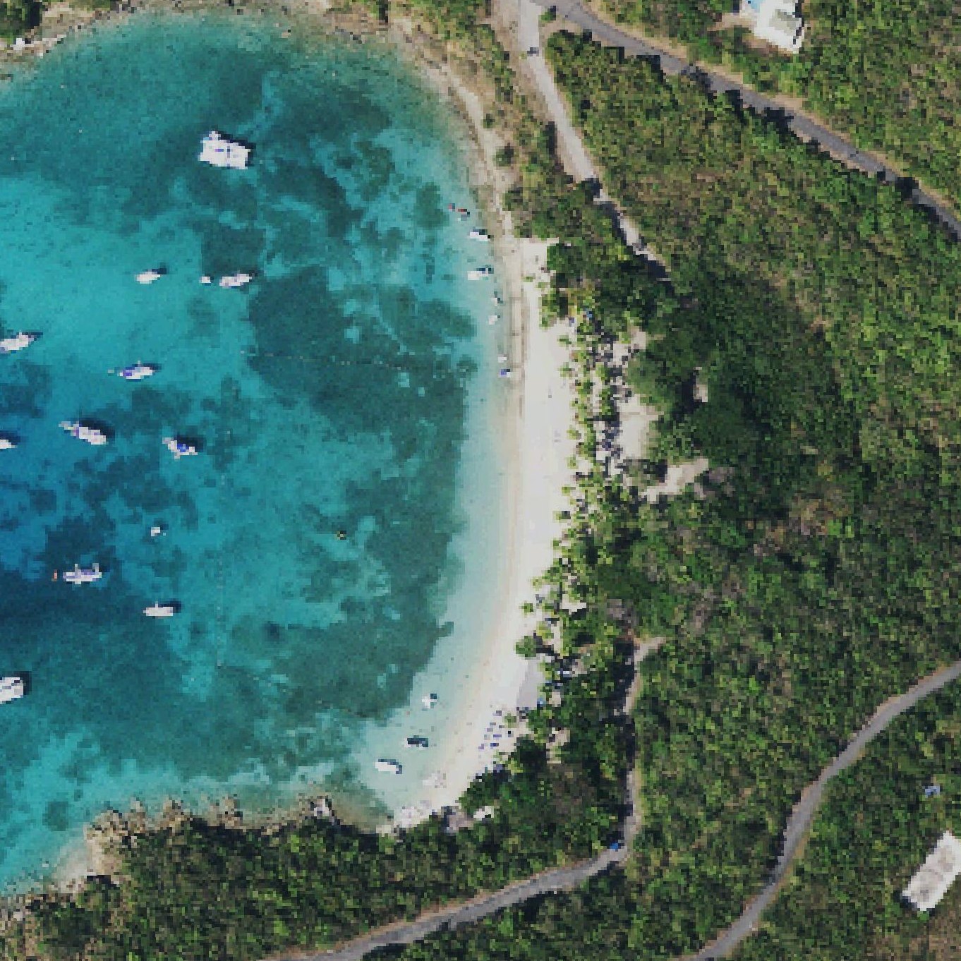 Aerial map of Honeymoon Beach