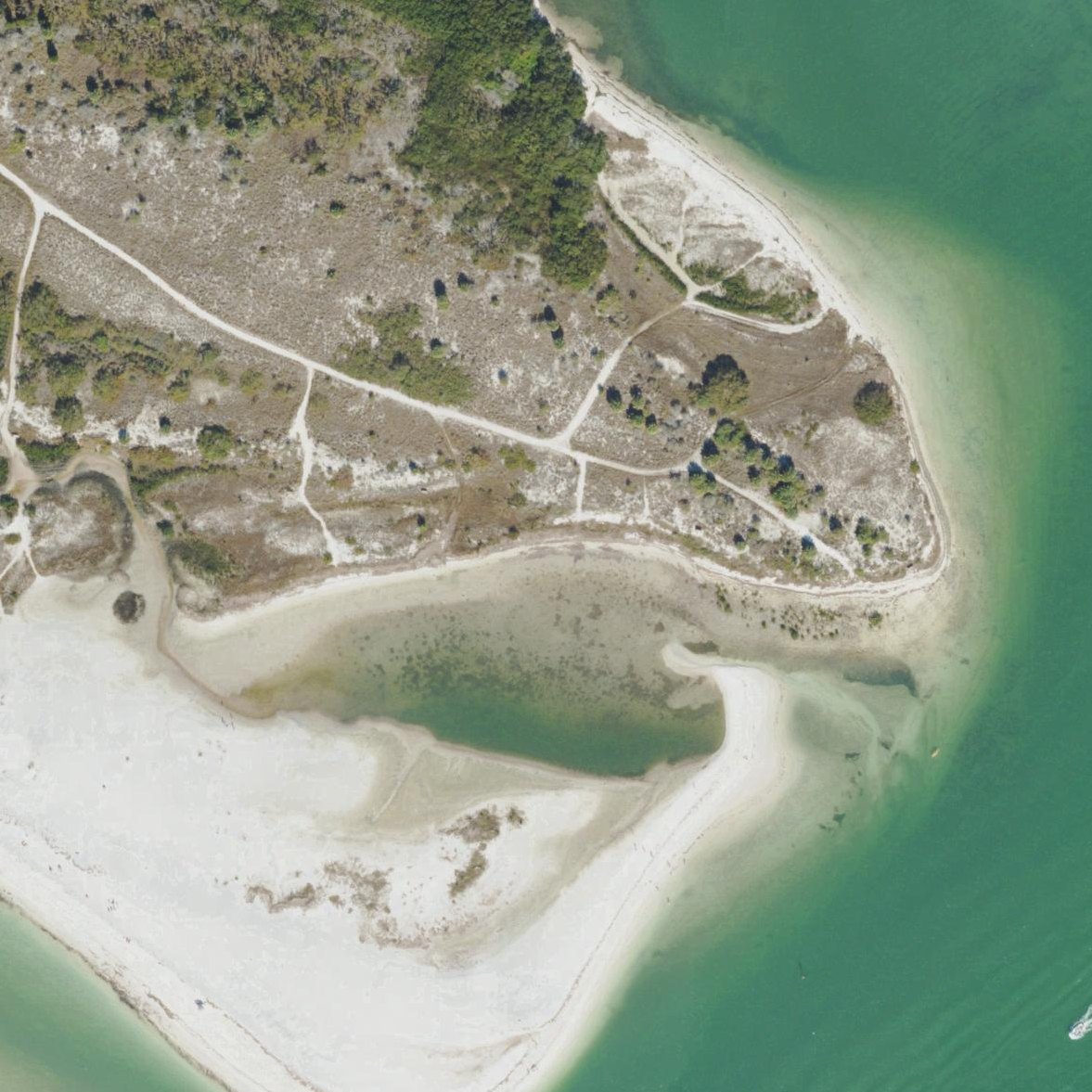 Aerial map of Honeymoon Island State Park Pet Beach
