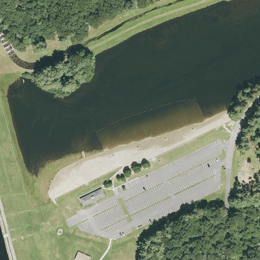 Aerial map of Hopkinton Main Beach