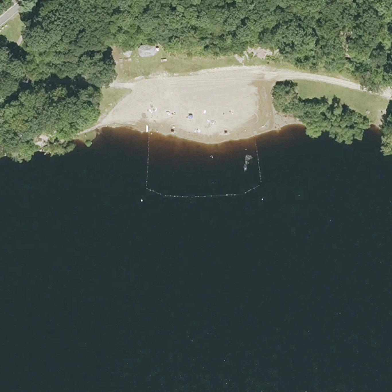 Aerial map of Hopkinton State Park Upper Beach