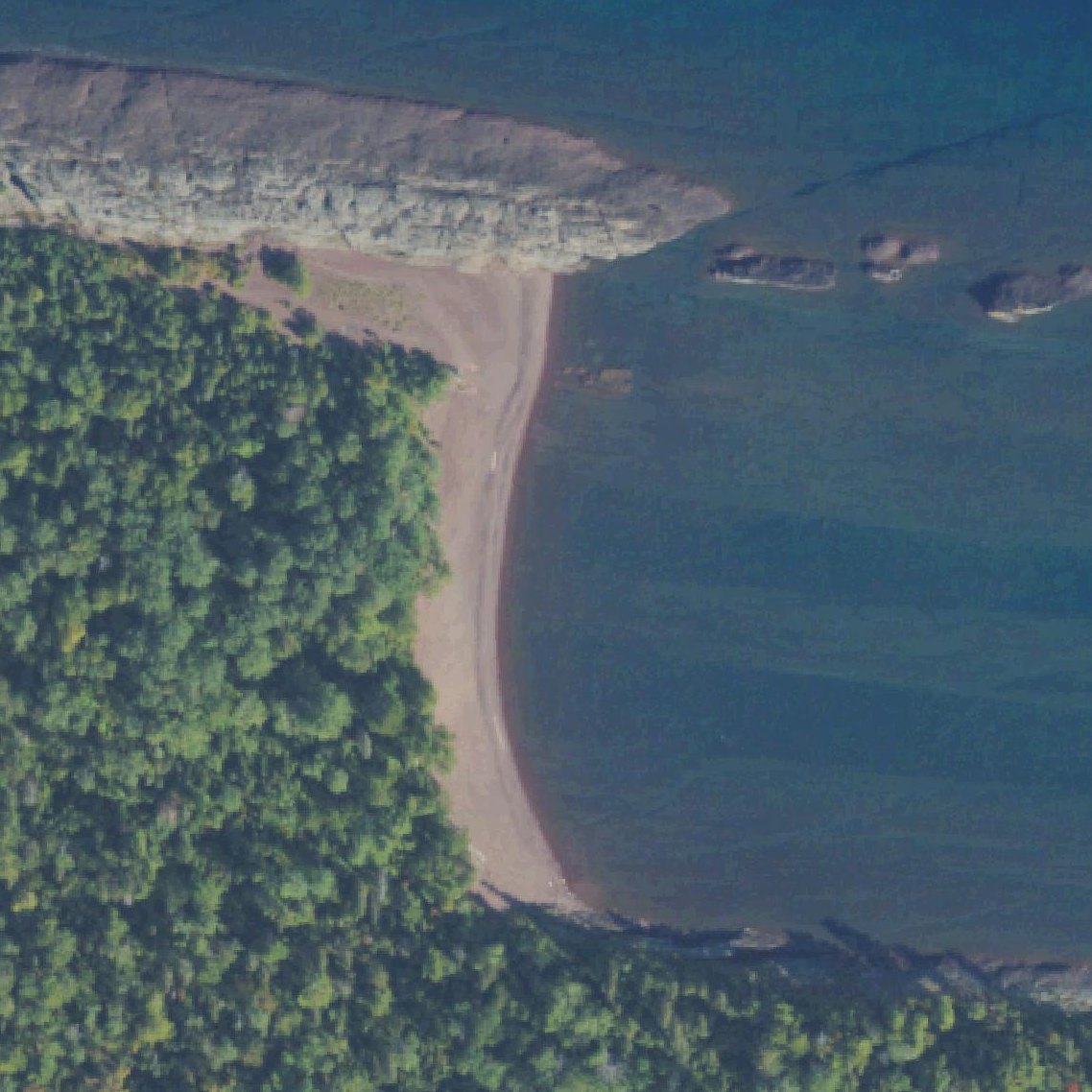 Aerial map of Horseshoe Harbor Beach