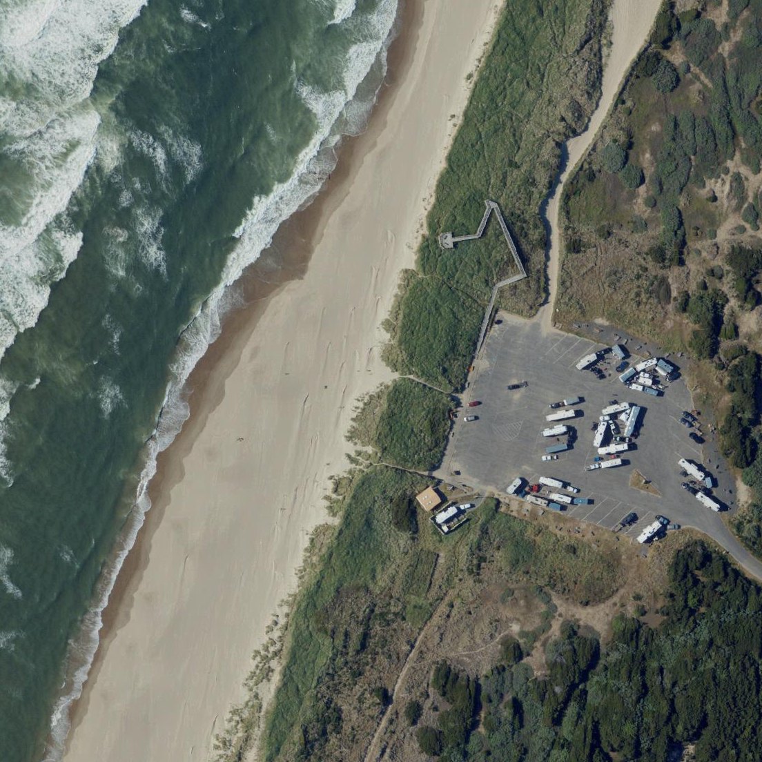 Aerial map of Horsfall Beach