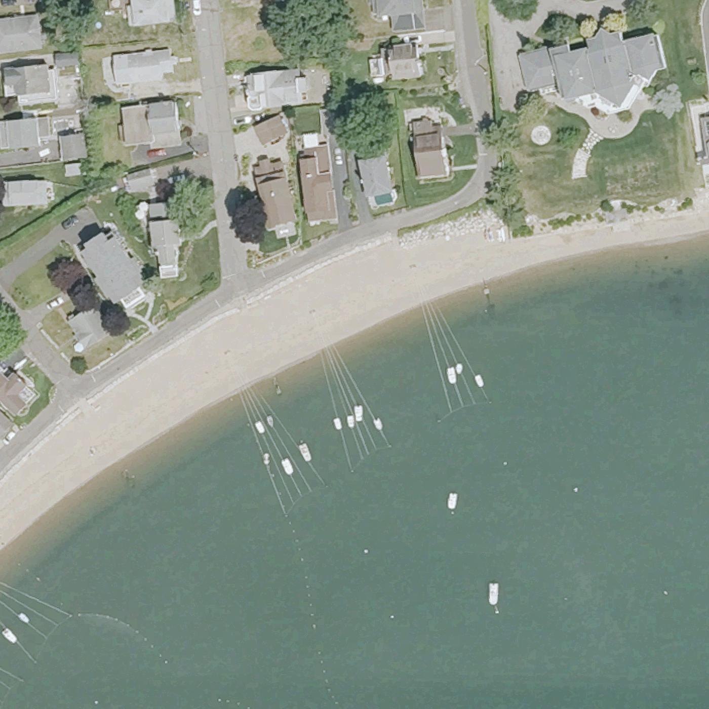 Aerial map of Hotchkiss Grove Beach