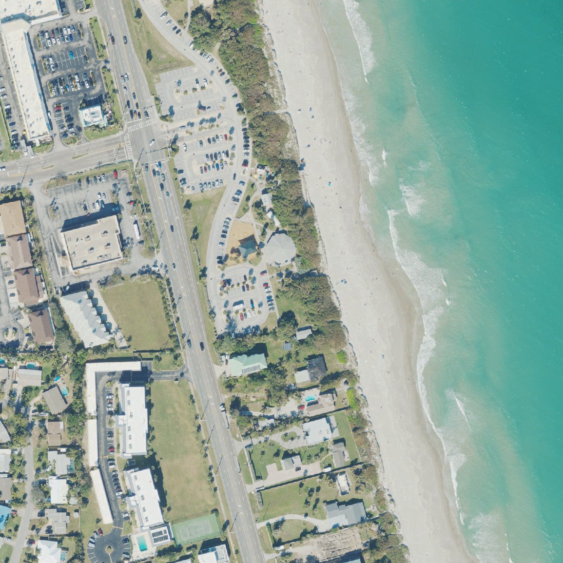 Aerial map of Howard E. Futch Memorial Park at Paradise Beach