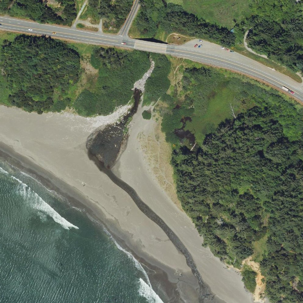 Aerial map of Hubbard Creek Beach
