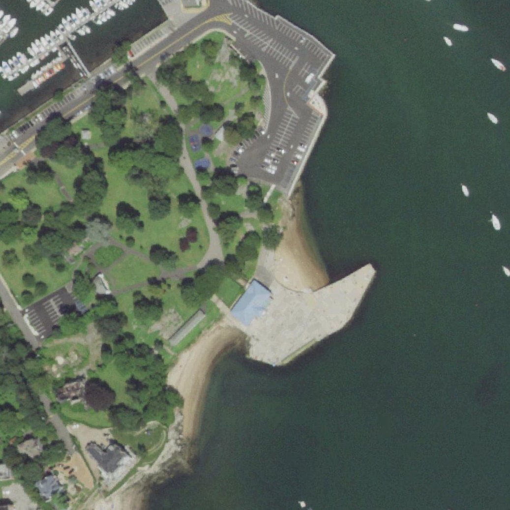 Aerial map of Hudson Park & Beach
