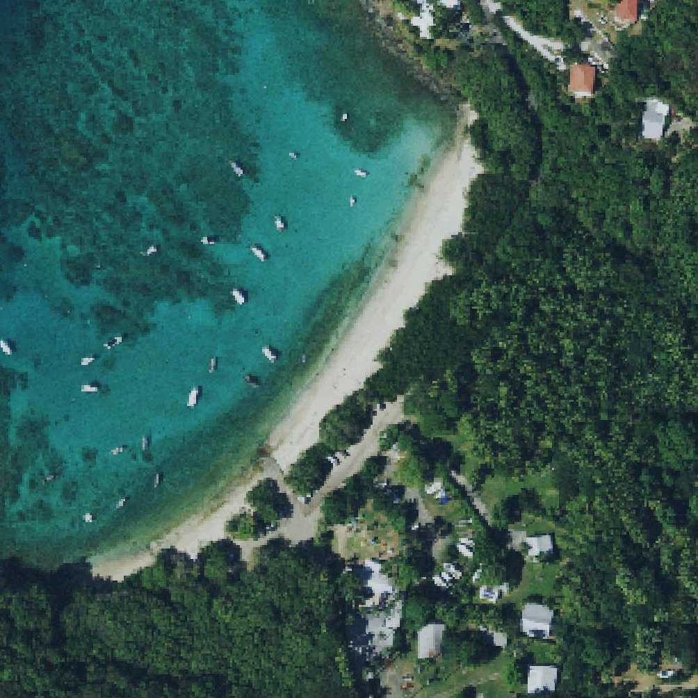 Aerial map of Hull Bay Beach