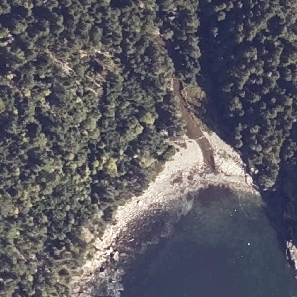 Aerial map of Hunters Beach