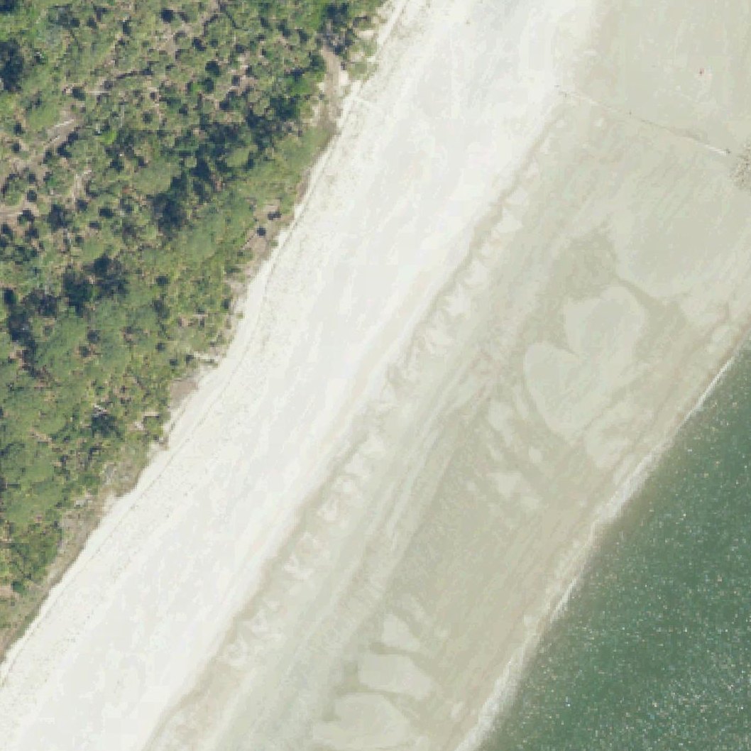 Aerial map of Hunting Island State Park Beach
