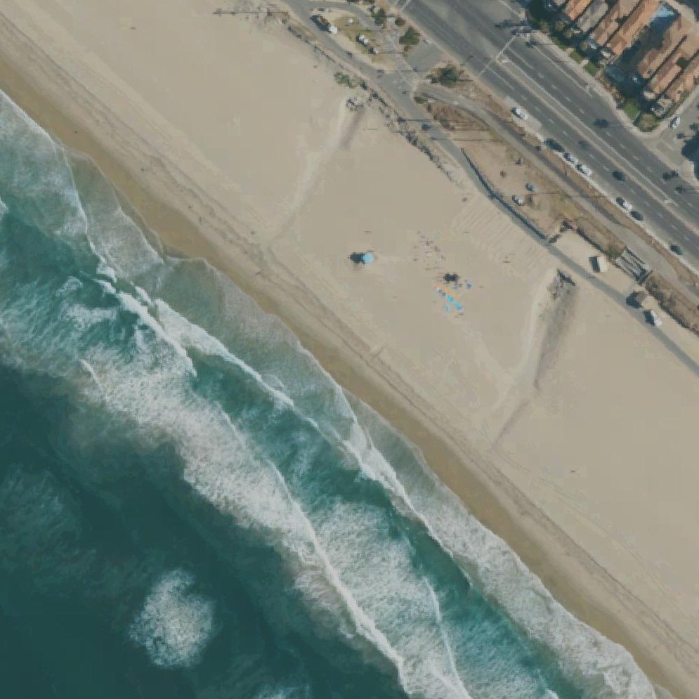 Aerial map of Huntingon Dog Beach