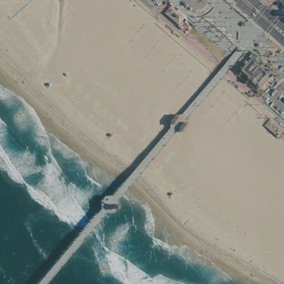 Aerial map of Huntington City Beach
