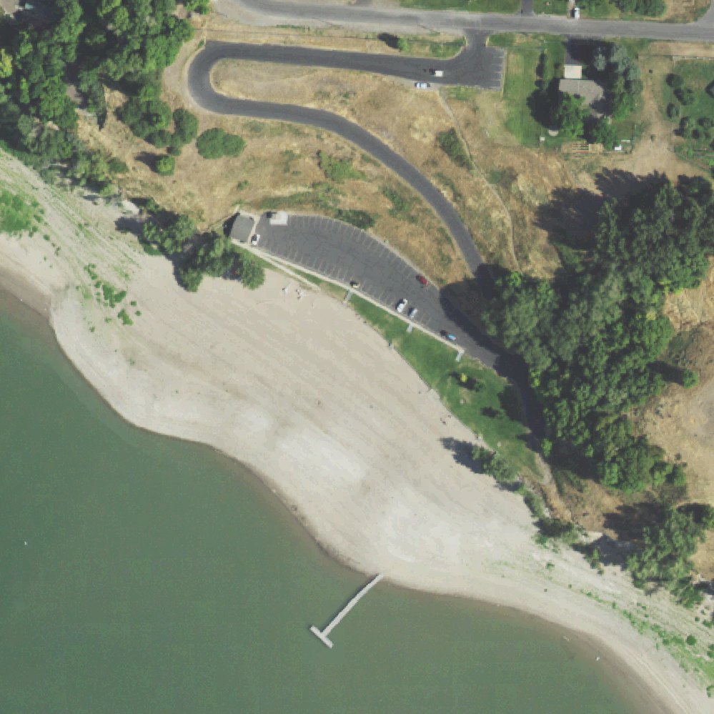 Aerial map of Hyrum State Park Beach Area