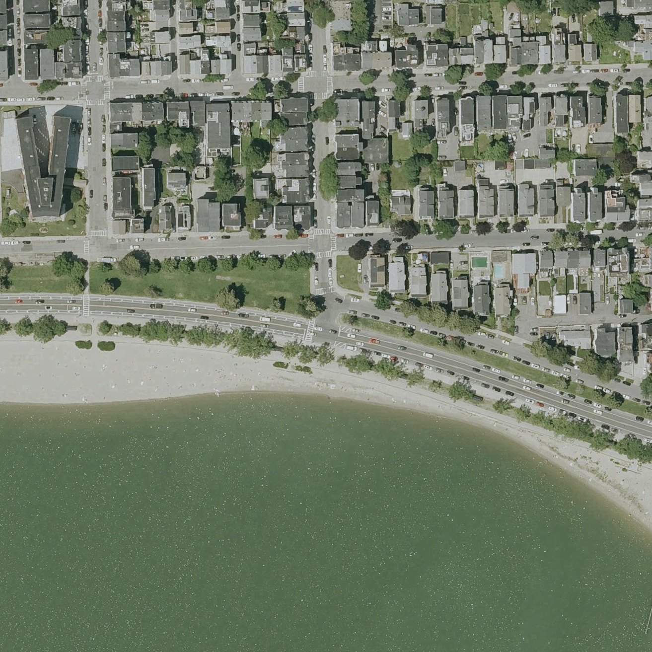 Aerial map of I Street Beach